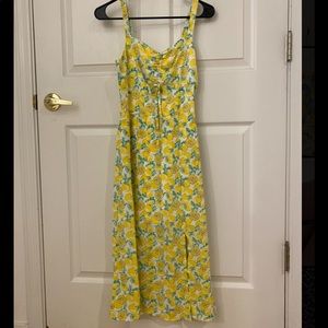 MIDI dress with lemon print